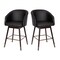 Flash Furniture 26" Black LeatherSoft Barstool with Wood Legs, PK 2 2-AY-1928-26-BK-GG - alternate 7